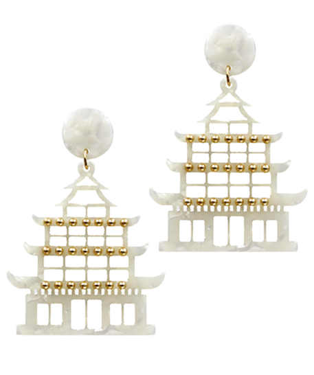 Acrylic Pagoda Earring